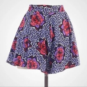 Zara Trafaluc Floral Printed Skirt Women's Small Multicolor‎ • 100% Cotton